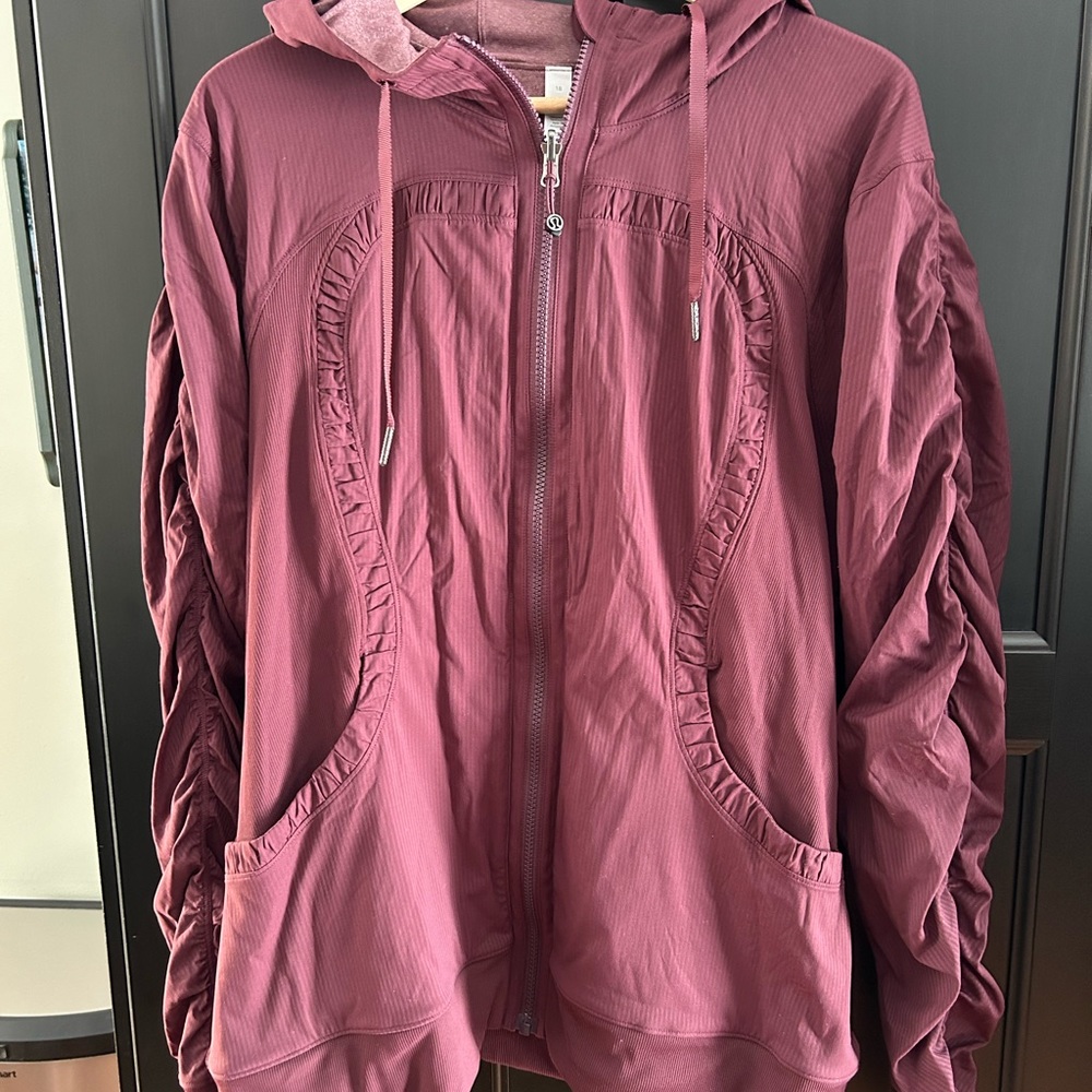 Lululemon Dance Studio Jacket size 18 - burgundy